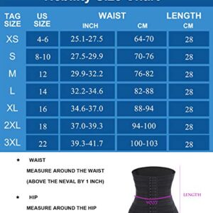 Nebility Women Waist Trainer Shapewear Tummy Control Waist Cincher Slim Body Shaper Workout Girdle Underbust Corset (S, Black)