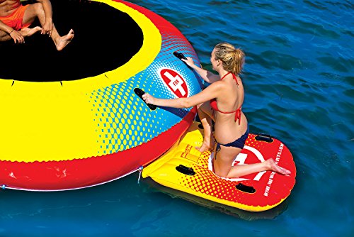 WOW Sports World of Watersports Inflatable Bounce Pad, 4Ft Bouncing Area, Yellow, 20-2030