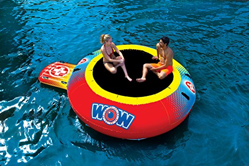 WOW Sports World of Watersports Inflatable Bounce Pad, 4Ft Bouncing Area, Yellow, 20-2030