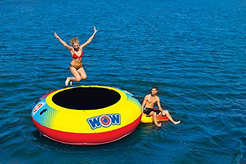 WOW Sports World of Watersports Inflatable Bounce Pad, 4Ft Bouncing Area, Yellow, 20-2030