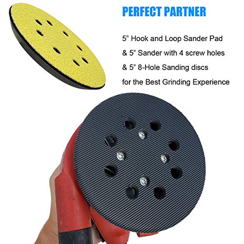 5-Inch Hook and Loop Backing Pad Replacement Sander Pad for Ryobi RS290, RS280, P411, Milwaukee 6021-21 & 6034-21, Craftsman 315.112170,315.116940