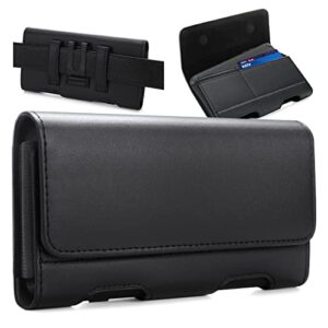 becplt holster for galaxy z fold 5 z fold 4 leather pouch belt case with belt clip cell phone belt holder case cover for samsung galaxy fold 4 5g galaxy z fold3 5g galaxy z fold2 5g - black