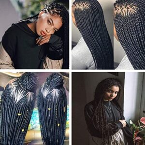 4 Packs Brazilian Wool Hair Yarn, Wool Yarn for Hair Jumbo Braiding& Senegalese Twisting Wool Hair Attachment Knitting Hair Braids(Natural Black)