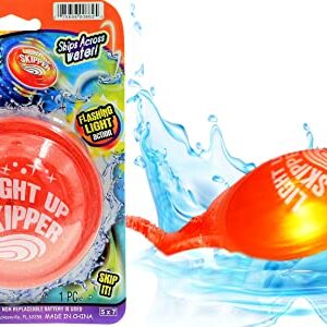 JA-RU Light Up Water Skipper Disc (1 Disc Toy) Water Hopper Bouncing Ball for Kids & Adult. Fun Summer Beach, Lake, & Swimming Pool Toys & Accessories. Outdoor Games. Easter Basket Stuffers. 862-1p