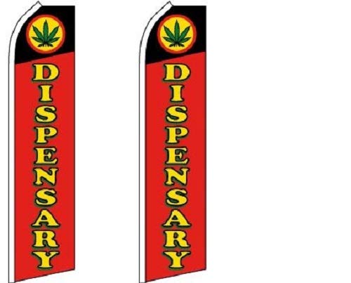 Dispensary SWOOPER Flag Pack of 2 (Mount and Poles are Not Included)