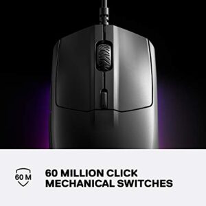 SteelSeries Rival 3 Gaming Mouse - 8,500 CPI TrueMove Core Optical Sensor - 6 Programmable Buttons - Split Trigger Buttons - Brilliant Prism RGB Lighting,Black