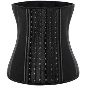 ecowalson waist trainer for women corset cincher body shaper girdle trimmer with steel bones extender