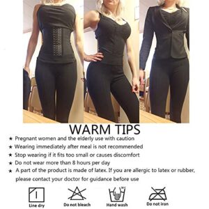 ECOWALSON Waist Trainer for Women Corset Cincher Body Shaper Girdle Trimmer with Steel Bones Extender