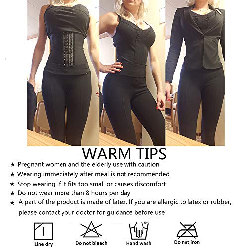 ECOWALSON Waist Trainer for Women Corset Cincher Body Shaper Girdle Trimmer with Steel Bones Extender