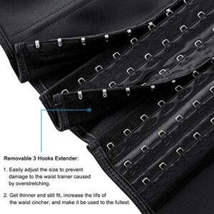 ECOWALSON Waist Trainer for Women Corset Cincher Body Shaper Girdle Trimmer with Steel Bones Extender