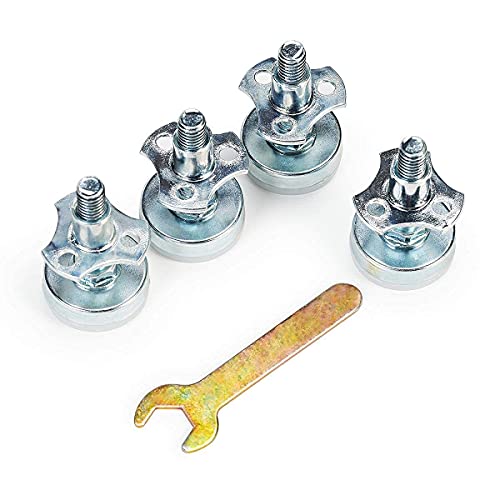 HanKun Adjustable Furniture Leveling Feet Furniture Leveler Tee Nut Kit 3/8-16 Inch Thread Size, Heavy Duty Furniture Legs for Cabinets or Tables to Adjust Height of Legs(Set of 4)