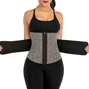 Women's Waist Trainer Sauna Belt Hourglass Body Shaper Neoprene Sweat Corset for Weight Loss