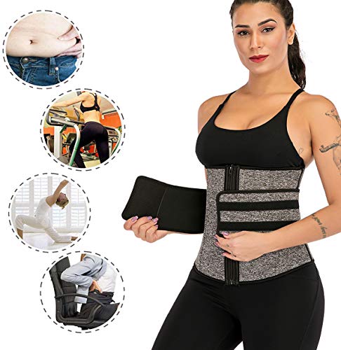 Women's Waist Trainer Sauna Belt Hourglass Body Shaper Neoprene Sweat Corset for Weight Loss