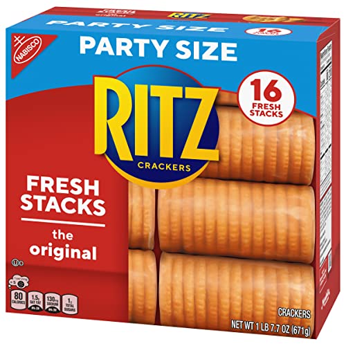 Ritz Crackers Flavor Party Size Box of Fresh Stacks 16 Sleeves Total, original, 23.7 Ounce, 16 count (Pack of 1)