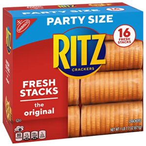 Ritz Crackers Flavor Party Size Box of Fresh Stacks 16 Sleeves Total, original, 23.7 Ounce, 16 count (Pack of 1)