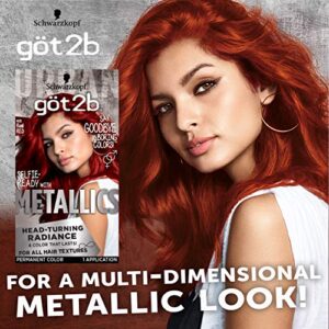 Got2b Metallic Permanent Hair Color, M76 Real Red