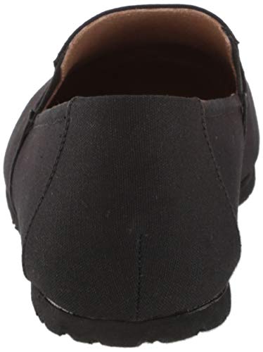 Amazon Essentials Women's Casual Slip-On Canvas Flat, Black, 8