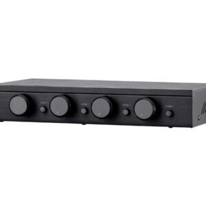 Monoprice SSVC-4.1 Single Input 4-Channel Speaker Selector with Volume Control, Impedance Protection, Individual Zone On/Off Buttons, Black, Model Number: 138159