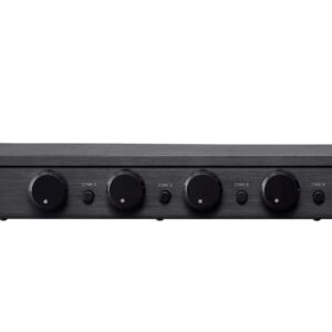 Monoprice SSVC-4.1 Single Input 4-Channel Speaker Selector with Volume Control, Impedance Protection, Individual Zone On/Off Buttons, Black, Model Number: 138159