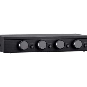 Monoprice SSVC-4.1 Single Input 4-Channel Speaker Selector with Volume Control, Impedance Protection, Individual Zone On/Off Buttons, Black, Model Number: 138159