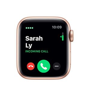 Apple Watch Series 5 (GPS + Cellular, 44MM) - Gold Aluminum Case with Pink Sand Sport Band (Renewed)