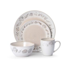 pfaltzgraff panama 16-piece dinnerware set, beige