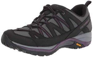 merrell womens siren sport 3 hiking shoe, black/blackberry, 9 us