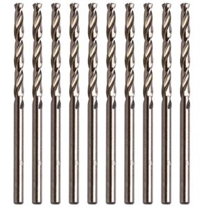 LudoPam 3/32 Inch Cobalt Drill Bit Set, M35 HSS Twist Jobber Length for Hardened Metal, Stainless Steel, Cast Iron, Pack of 10