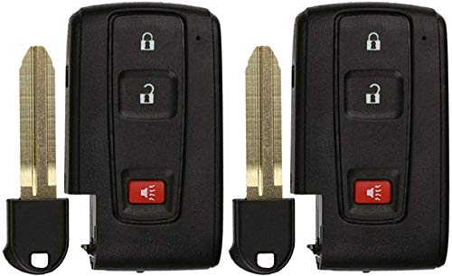 KeylessOption Keyless Entry Remote Smart Car Key Fob for Toyota Prius 2004-2009 FCC ID: MOZB31EG (DIY Step-by-Step Programming Instruction Included) Pack of 2