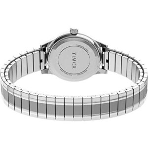 Timex Women's TW2U09300 Classic 28mm Silver-Tone Stainless Steel Expansion Band Watch