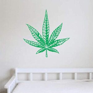 Marijuana Leaf V3 Wall Decal Sticker Vinyl Bedroom Room Decor Decoration Teen Girl Boy Inspirational Artwork Stoner Plants Nature Cool Dope Smoke Medical Dispensary Bong Dab Rig Weed Medicine