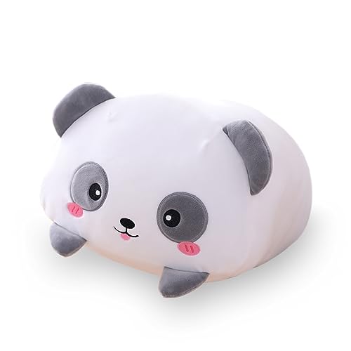 AIXINI 8 inch Cute Panda Plush Stuffed Squishy Animal Cylindrical Body Pillow,Super Soft Cartoon Hugging Toy Gifts for Bedding, Kids Sleeping Kawaii Pillow