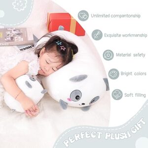 AIXINI 8 inch Cute Panda Plush Stuffed Squishy Animal Cylindrical Body Pillow,Super Soft Cartoon Hugging Toy Gifts for Bedding, Kids Sleeping Kawaii Pillow