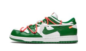 nike mens dunk low ct0856 100 off-white - pine green - size 10