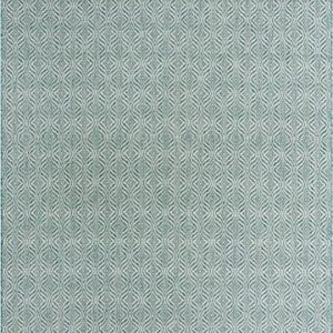 Unique Loom Outdoor Trellis Collection Area Rug - Deco Trellis (7' 1" x 10' Rectangle, Aqua/ Ivory)