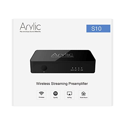 Arylic S10 WiFi & Bluetooth 5.0 preamplifier/Audio Receiver, Wireless multiroom/multizone Home Stereo Music Receiver Circuit Module with Airplay，Spotify Connect and Remote Control for DIY Speakers