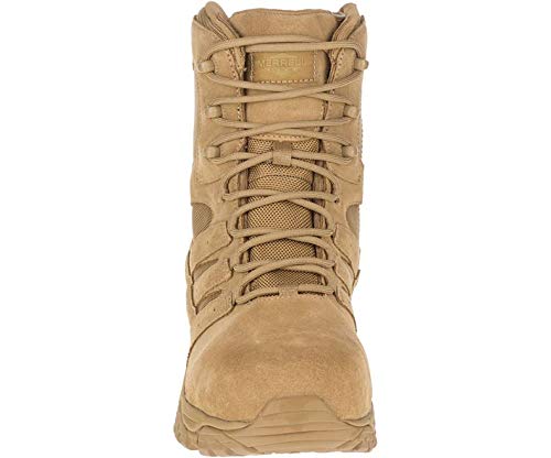 Merrell Men's Moab 2 8" Defense Zip Composite Toe Military and Tactical Boot, Coyote, 11.5 Wide