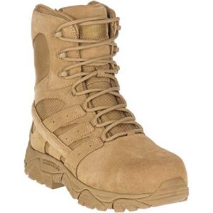 Merrell Men's Moab 2 8" Defense Zip Composite Toe Military and Tactical Boot, Coyote, 11.5 Wide