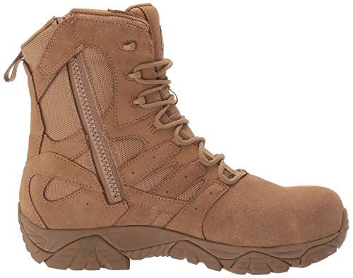 Merrell Men's Moab 2 8" Defense Zip Composite Toe Military and Tactical Boot, Coyote, 11.5 Wide