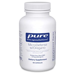 pure encapsulations microdefense with oregano | support for healthy gastrointestinal tract function and balance | 90 capsules