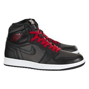 Jordan Mens Air 1 Retro High OG 555088 060 Black Satin/Gym Red - Size 9.5