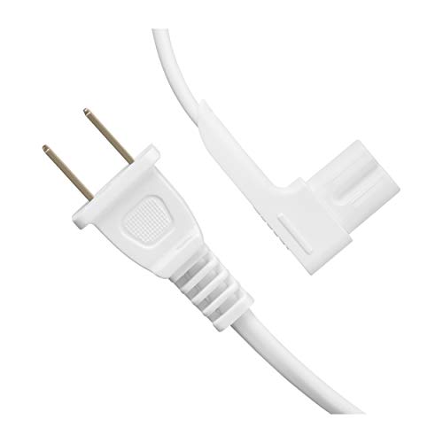 Vebner 19.5in Power Cord Compatible with Sonos One, Sonos One SL, Sonos Play-1 Speakers - Power Plug Cable (Short, White)