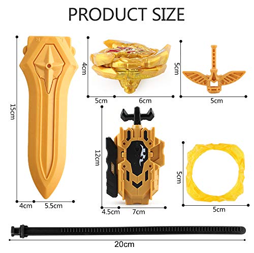 RGoal Bey Burst Starter Battling Top Fusion Metal Master Rapidity Fight with 4D Launcher Grip Set(4 in 1)