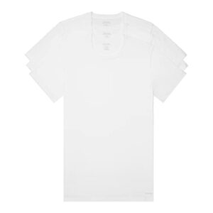 Calvin Klein Men's Cotton Classics 3-Pack Undershirts, 3 WHITE - CREWNECK, M