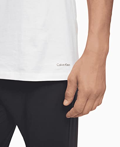 Calvin Klein Men's Cotton Classics 3-Pack Undershirts, 3 WHITE - CREWNECK, M