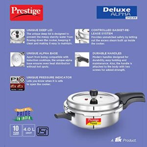 Prestige PRASVSP PRESSURE COOKER, Senior Pan 4L, SILVER