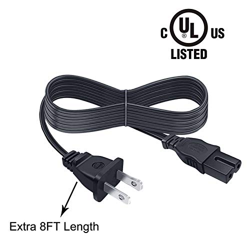 UL Listed 8ft AC Power Cord for Bose Wave Music System IV III,Soundtouch IV Music System Power Cord 2 Prong AC Cable Replacement