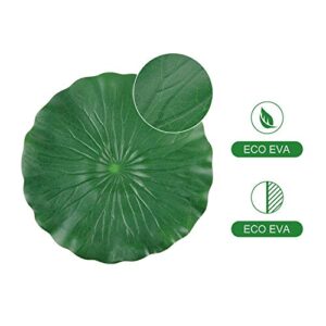 WILLBOND 12 Pieces 4 Kinds Artificial Lotus Leaves Floating Foam Ornament Lily Pads Foliage Pond Decor Water Lily Leaves for Patio Koi Fish Pond Pool Aquarium Decoration