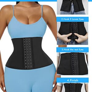 LUXURY-VITA Short Torso Waist Trainer for Women Under Clothes, Waist Cincher Corset Neoprene Sweat Waist Trimmer