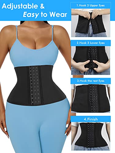 LUXURY-VITA Short Torso Waist Trainer for Women Under Clothes, Waist Cincher Corset Neoprene Sweat Waist Trimmer